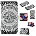 Produktbild Nadoli Wallet Handyhülle für Galaxy A7 2018,Kreative 3D Schwarz Mandala Blumen Muster Taljereep Ständer Flip Ledertasche Brieftasche Schutzhülle Etui für Samsung Galaxy A7 2018