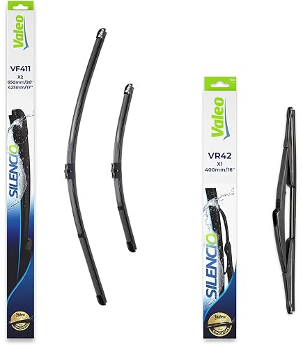 NISHZHU Bras D’Essuie-Glace Arrière Noir Pour Peugeot 206 / 207 – 350 Mm + Lame Incluse