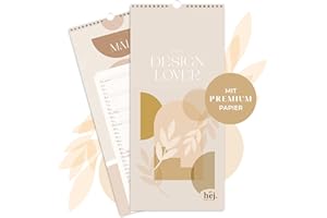 Hej.Creation Paarkalender „Design Lover“ 2024 mit 3 Spalten Premium Familienplaner im Modern Art Stil (3 Spalten)