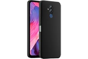 HULLIN Funda de Silicona Colorida para Teléfono, Adecuada para Huawei Mate20 Lite (6.3") - Negro