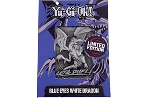 YU-GI-OH! Fanattik Metal Card-Dragón Blanco Ojos Azul, Blue Eyes White Dragon, Multicolor, 175754
