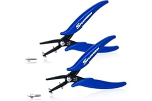 SPEEDWOX Set di punzonatrici per fori in metallo per gioielli, diametro 1,5 mm e 1,8 mm, foro rotondo per lamiera spessa 0,5 mm, pinze per punzonatura di precisione, strumento per la creazione di