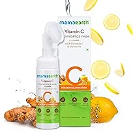 Mamaearth Vitamin C Face Wash with Foaming Silicone Cleanser Brush Powered by Vitamin C & Turmeric - 150ml