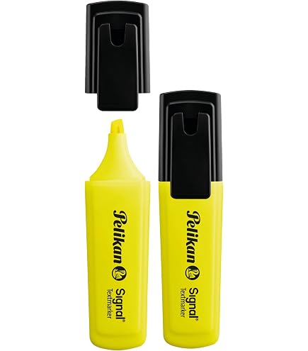 STAEDTLER Textsurfer Classic Yellow Highlighters - Pack Of 4, Chisel Tip, Fast-Drying & Inkjet Safe