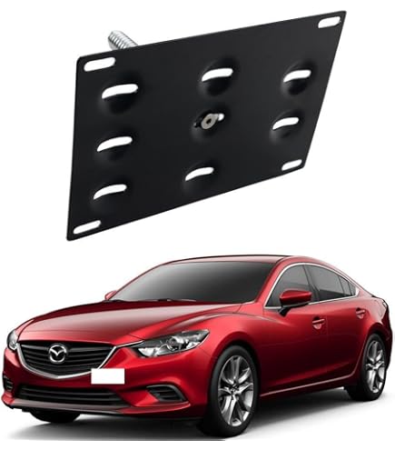 JDMax Tow Hook License Plate Mount Bracket For BMW 3-Series 2012-2015 – Front Bumper Relocation Kit