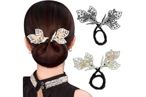 VYZUTR 2 Pièces Chignon Magique Cheveux Bun Maker Clip, Donuts Chignon,Pince Chignon à Torsion Française,Elegant Hair Accessoires Cheveux Femme, Convient Aux Cheveux Moyens à longs