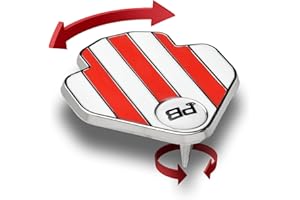 PuttBANDIT Alignment Golf Ball Marker. UK Made Metal Low-Profile Design, Visibly Better Putt Targeting and Ball Alignment - Rules Conformant - Adjust Aimpoint while Ball is Marked