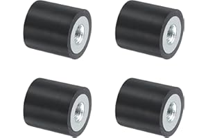 QUARKZMAN 4 Pezzi 15 x 15mm M5 Ammortizzatori in Gomma Supporti Filettatura Femmina, Supporti Isolanti Antivibrazione Sostituisce Cuscinetti Antivibranti Blocco Base Piatto Silenzioso