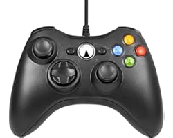 EtparkK Xbox 360 Controller, PC Controller USB Wired Gamepad Wired Gaming Joystick For Xbox 360, Improved Ergonomic Design Co