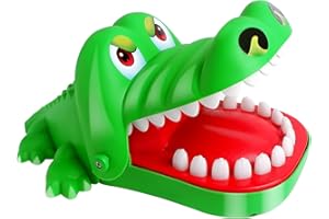 Camilife Krokodil Spiel Croco Doc Spiel Spielzeug Krokodil Zähne,Action Geschicklichkeit für Familienspiel, Teste Dein Glück, für Kinder, Familienspiel, Partyspiel (Grün-L)