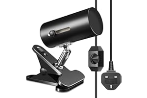 GlowUp Dimmable Reptiles Tortoise Heat Lamp, Adjustable Heat Lamp Holder with Clip and Dimmer Switch, E27 Basking Lamp, Heat Lamp Holder for Lizards, Snakes, Chicks, Puppies, Max Support 100W