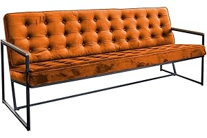 ‎KAWOLA KAWOLA Esszimmergruppe Sitzgruppe Küchensitzgruppe Bank Arly Essbank mit Rückenlehne Sitzbank mit Lehne Sitzbank Küche Bank Esszimmer Bezug Velvet Samt gepolstert Cognac