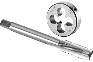 Burkit 5/16"-36 UNS zestaw gwintów i matryc praworęcznych, 5/16 x 36 UNS gwintownik maszynowy i okrągła matryca