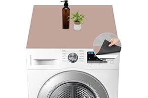 SANLIUSANJIU Waschmaschin Abdeckung, 60 x 60 cm Waschmaschinen Staubschutz, Waschmaschinenauflage, Waschmaschinenauflage Rutschfest, Für Waschm aschine, Kühlschrank, Küchen (Rosa)