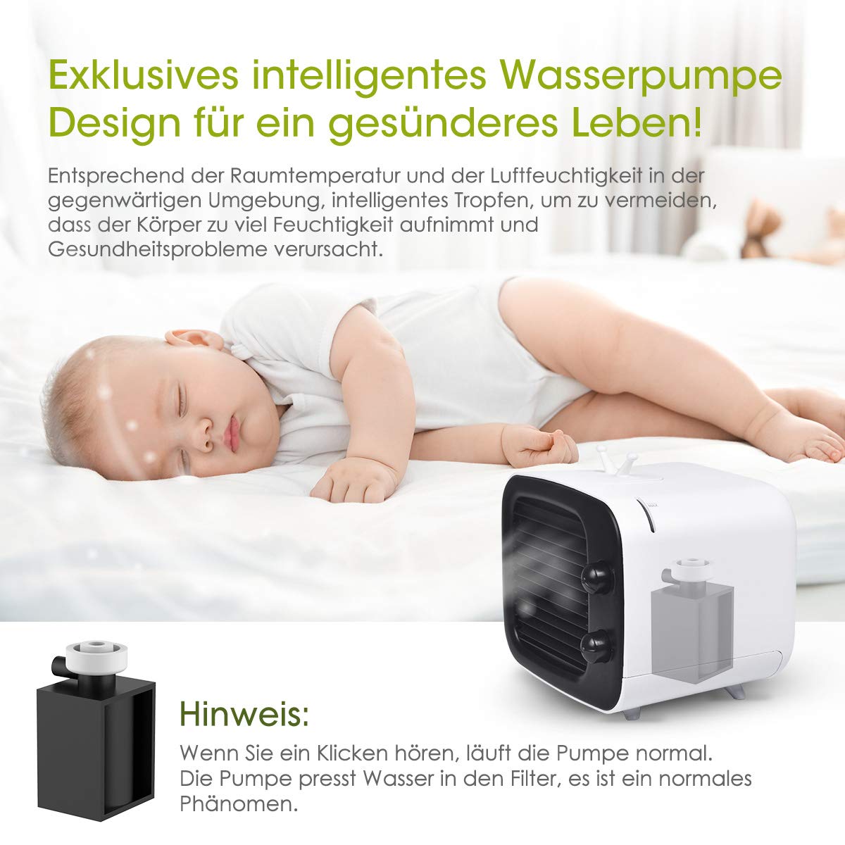 Vazillio Mobile Klimaanlage Tragbarer Mini Klimaanlage Usb Mini