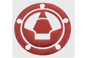 Viviance Motocicleta 3D De La Tapa del Depósito De Combustible De La Tapa Pegatina para Kawasaki Ninja Z1000 X-6R/10R/12R/14R Z750 Z800 - Rojo