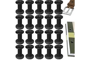 SHSMPXOY 20 Set Rivetti a Vite, M5 x 12 mm Rivetti Chicago, Viti Chicago Screws Chicago Book Viti,Viti Chicago di ricambio in Metallo per Borse, Libri, Collari, Zaini, Guinzagli per Cani (Nero Opaco)