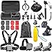 Produktbild madridgadgetstore® Kit Pack Set Basic wesentliche Halterung gebogen gebogen flach Sticker Sticker Aufkleber 3 m für Action-Kamera Go Pro Zubehör Gopro hero6 Hero5 Hero4 Hero3 + Hero3 Hero 6 5 4 3 + 3 2 (Black, Silver) 4 K60 Session SJ4000 SJ5000 SJ6000 SJ7000 M10 M20 Rollei Campark Xiaomi Yi 2 4 K Gurt Brust-Gurt Kopf 360 ° Tasche groß Peitsche Armband Dornschließe senkrecht Saugnapf Schwimmer Griffbrett Hand Fahrrad Gelenk 3 Wege Stativ Kugeln Hohe Qualität Gratis Versand