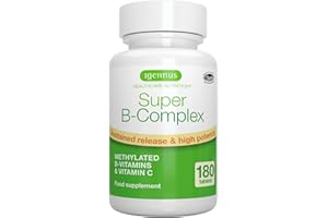 IGENNUS HEALTHCARE NUTRITION Vitamina B Complex - Complejo B Metilado,180 Comprimidos, Vitaminas B1, B2, B3, B5, B6, B7, B12 Metilcobalamina, Metilfolato y Vitamina C, Alta Absorción y Liberación Prolongada, Vegano - Igennus