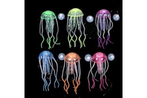 BSGP Lot de 6 méduses lumineuses pour décoration d'aquarium
