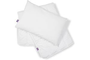 SNUZ Snüz Cot Duvet & Pillow Bundle 4.0 Tog – 100 x 120cm – Made with Breathable Hollowfibre – 12+ Months
