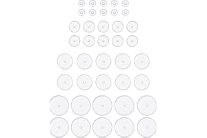 Ryaupy 40PCS Dischi Silicone Perforati Trasparenti da 3/5/7/9 mm - Piercing Healing Dischi in Silicone - degli Orecchini Pastiglie a Dischi Trasparenti per Il Fissaggio degli Orecchini