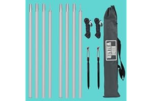 HIDEWALKER Poles for Tarps Separately Adjustable Canopy Poles Set of 2 Lightweight Camping Shelter Accessories for Rain Fly Awning Caravan Basha