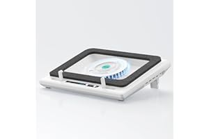 llano Laptop Cooler, Gaming Laptop Cooling Pad Stand with 5.5inch External Fan, Cooler Radiator Variable Speed, Touch Control, 3-Port USB, Seal Foam, Fast Cooling Computer Laptop 15-19in, White