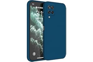 Topme Cover per Samsung Galaxy A12 / M12 / A12 Nacho (6.5" Inches) Custodia Case, Protezione Della Pelle Della Custodia in Silicone Tpu - Blu zaffiro