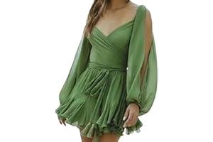 BeerMmay Mini Abito Gaia, Abito Chic Le Frique, Mini Abito a Maniche Lunghe Raccolto Gaia