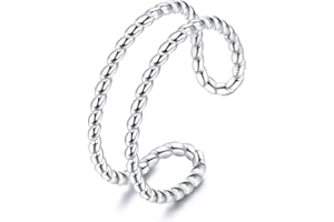 KRFY 925 Argento Anelli da Piede per Donna Avvolgere Regolabile Anello Polsino Aperto Ipoallergenico Turchese Nodo Celtico Vintage Band Anelli da Piede per Uomo Ragazze