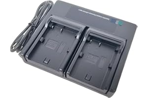 EMOVERY USB Dual Battery Charger for Canon BP-511 BP-511A BP-512 BP-522 BP-535 EOS 5D 10D 20D 20Da 30D 40D 50D 300D D30 D60 PowerShot G1 G2 G3 Pro1 Pro90 ZR85 ZR90 Camera