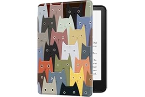 HUASIRU Obraz etui ochronne Nowy Kindle (2022) z 6-calowym wyświetlaczem 300 ppi (11. generacja, nr modelu C2V2L3) Case Cover, koty