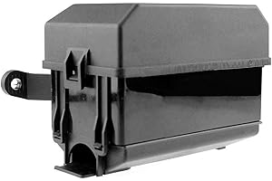 Esenlong Relé de 6 Vías de 6 Ranuras de La Hoja de La Caja de Fusibles Del Vehículo Del Automóvil Bloque de Fusibles para Cc 12V Coche Camión Marino Negro 1 Juego