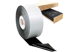 Alfa 708 Bande de protection lambourde, en caoutchouc cellulaire EPDM de 1 mm, autocollant une face, protège la construction de pluies battantes et bruit, 80 mm x 1 mm x 20 m