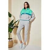 TOMMY LIFE TOMMYLIFE Parlament Kap&uuml;şonlu Pamuklu Renk Bloklu Eşofman Takımı, T14BY-95327