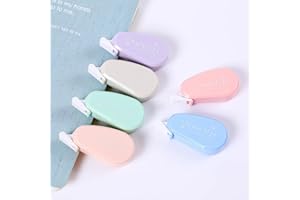 qijiefenCC 6Pcs Correction Tapes,Correction Tape Roller,Morandi Color Correction Tape Glue Tape Roller,for School Classroom Office Home Kids Students