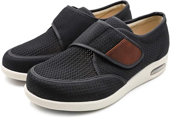 CHUANGLI Herren atmungsaktive Mesh-Diabetiker-Wanderschuhe, breite ...