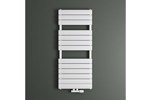 MAIMAI Mai & Mai Termosifone da Parete 120x50cm, Radiatore Scaldasalviette Termoarredo da Bagno Scalda Portasciugamani da Parete e Pavimento in Acciaio