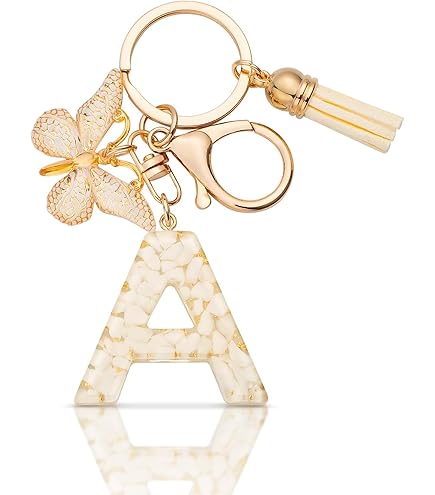 PATIKIL Initiële Letter Sleutelhanger, Letter E Sleutelhanger DIY Hanger Sleutelhanger Tas Rugzak Decor voor Mannen Vrouwen Party Geschenken Gunsten, Zilver, Zilver