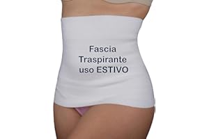 Leedya Pancera Contenitiva Donna Ideale per Estate, Made in Italy in Cotone Traspirante - Fascia Lombare Elastica Uomo Donna Unisex, 31 cm – Supporto Schiena, Addominale e Mal di Schiena (L)