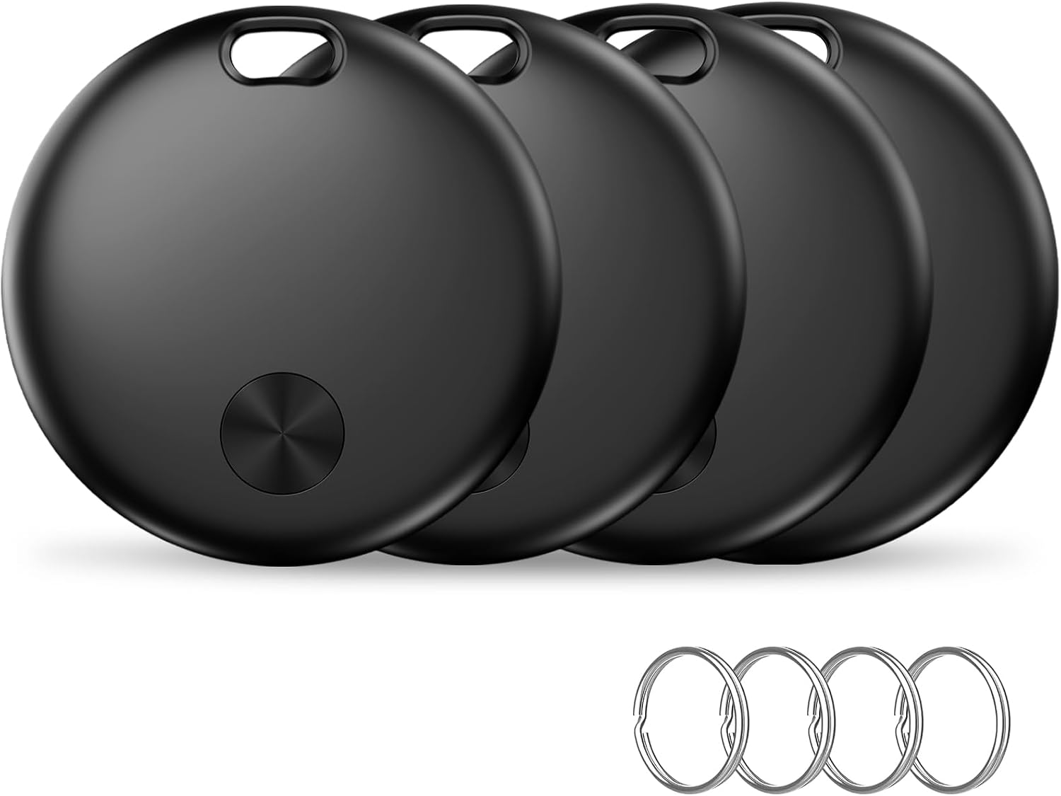Air Tracker Tag Item Finder, Compatible with Apple Find My APP (iOS Only), IP67 Waterproof, Replaceable Battery, Suitable for Luggage, Bags, Wallets, Backpacks, Keys Tracking Tag -4Pack (weTag mini)