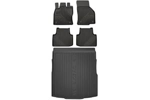 ‎MOTOS MOTOS Zestaw dywaników samochodowcyh i maty bagażnikowej do Volkswagen Passat B8 2014-2022 Zwiększ komfort podróży z antypoślizgową matą samochodową 3D- all-weather floor mats car, ochrona przed brude