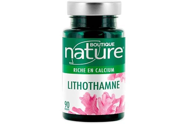 Boutique Nature - Complément Alimentaire - Lithothamne - 9 Gélules Végétales - Source de Calcium