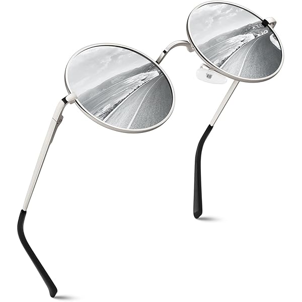 Occhiali Da Sole Polarizzati Rotondi Uomo/Donna - Vintage, UV400, Lenti 48mm, Custodia Inclusa - Foto 3