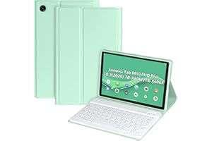 CC STORE Teclado para Lenovo Tab M10 FHD Plus 10.3 con Funda, Teclado Español Ñ Bluetooth Inalámbrico para Lenovo Tab M10 con Case Teclado Desmontable Fundas para Lenovo Tab M10 FHD Plus 10.3 Pulgadas (Green)