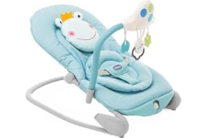 Chicco Balloon Hamaca Bebé Evolutiva de 0 Meses a 18 kg, Balancín Bebé con Función de Silla, Respaldo Reclinable, Cierre Compacto, Vibración, Juguete Electrónico, Luces y Sonidos