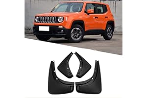 GXFY Car Mud Flaps Kit Mudguard Fender for JEEP Renegade 2015-2021 Molded Custom Front and Rear Mudflaps Splash Guards Fender Flares Auto Accessories 4-PC Set