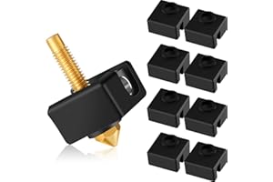 FRIENDA 10 Pieces 3D Printer Silicone Sock 3D Printer hotend silicone cover Heater Block Cover Compatible with Creality CR-10, MK7/ 8/9, S4, S5, Anet A8, 3D Printer Hotend Extruder (Black)