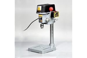 AOHUADA Perceuse à colonne 340 W - Mini perceuse à 3 niveaux - Réglage de la vitesse de rotation 0-16000 tr/min - Max Stroke - 25 mm